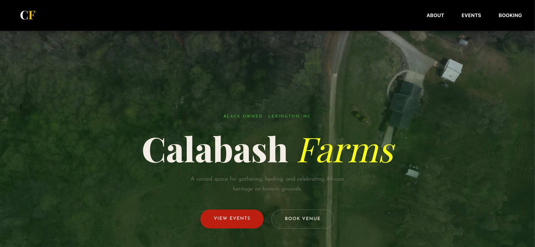 Calabash Farms NC website screenshot